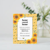 Budget sunflowers bees moving announcement (Standing Front)