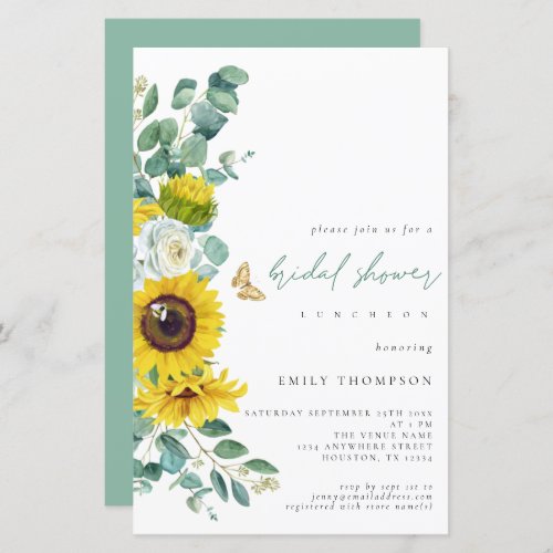 Budget Sunflowers Eucalyptus Peonies Bridal Shower