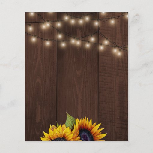 Budget sunflowers fall housewarming bbq invitation flyer | Zazzle