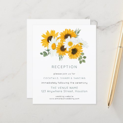 Budget Sunflowers Wedding Reception Enclosure