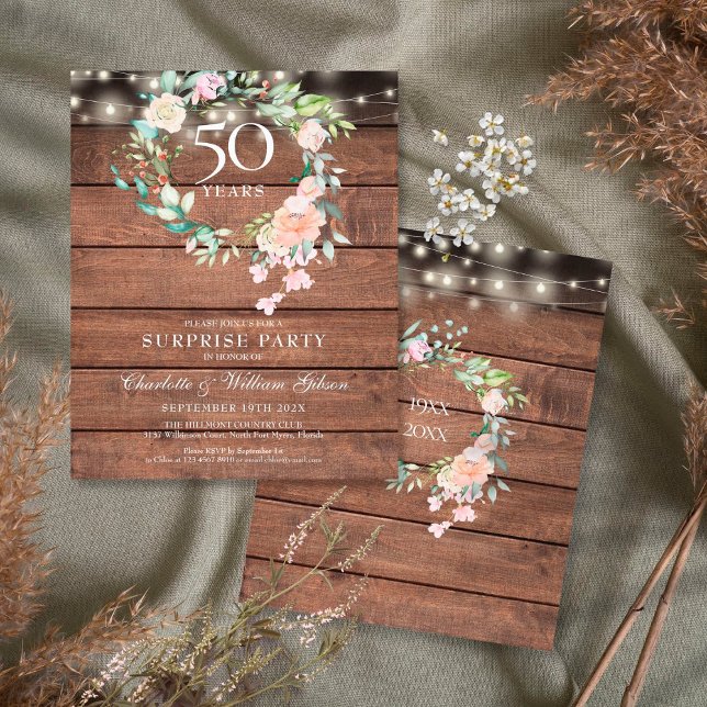 Budget Surprise Party 50th Anniversary Rustic (Creator Uploaded)