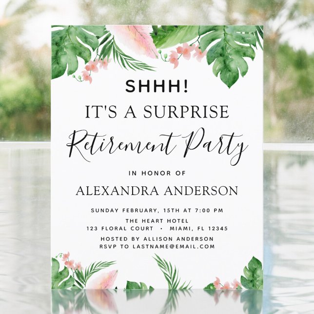 Budget Surprise Retirement Party Tropical (Creator Uploaded)