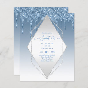 BUDGET SWEET16 Dripping Glitter Glamor Invit