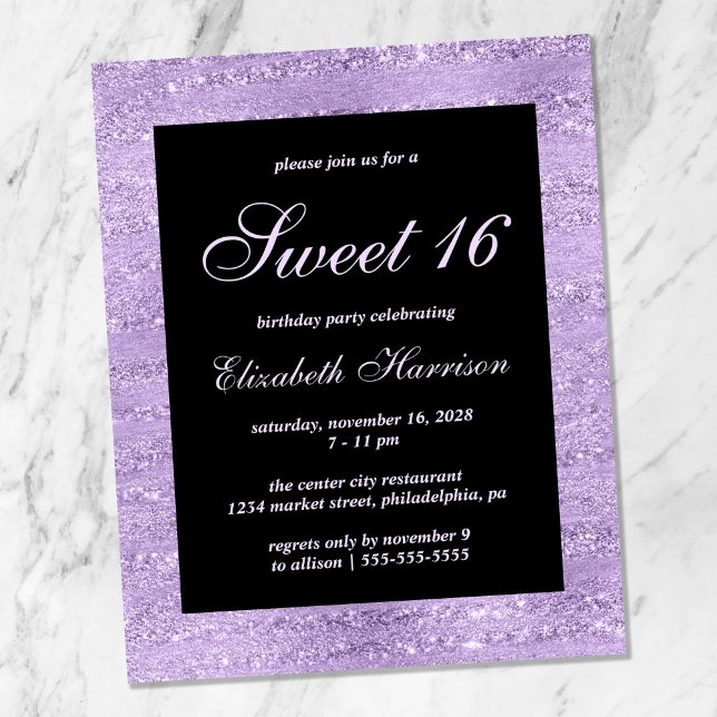 Budget Sweet 16 Elegant Purple Birthday Party (Creator Uploaded)