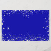 Budget Sweet 16 roya blue silver glitter save date (Back)