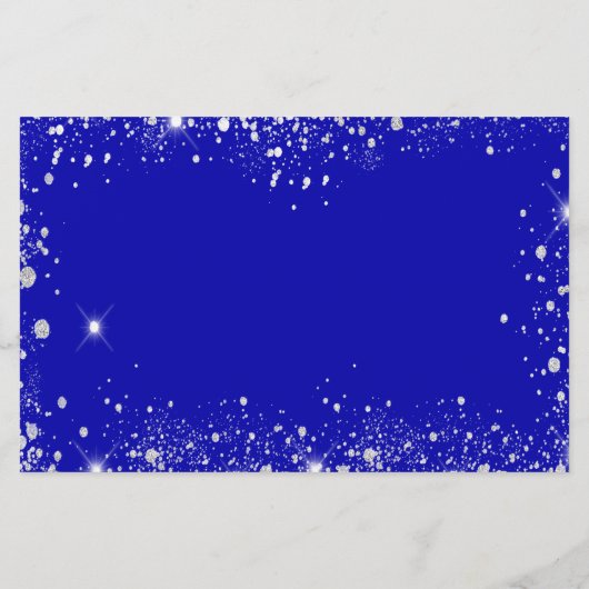 Budget Sweet 16 roya blue silver glitter save date (Back)