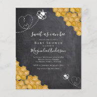 Budget Sweet as Can Bee Baby Shower Invitation
