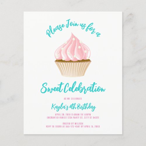 Budget Sweet Celebration Cupcake Invitations