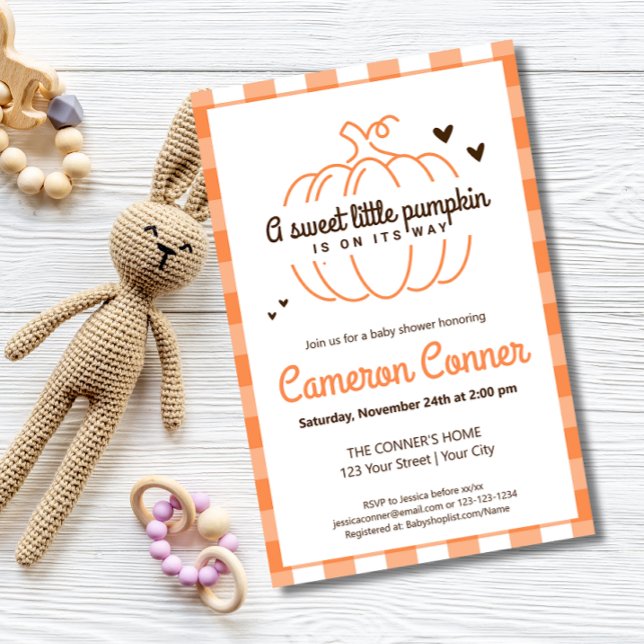 BUDGET Sweet Little Pumpkin Fall Baby Shower Flyer (Creator Uploaded)