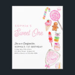 Budget SWEET ONE Candy Kids Candyland 1st Birthday<br><div class="desc">Cute SWEET ONE Candy Kids Candyland 1st Birthday Invitation</div>