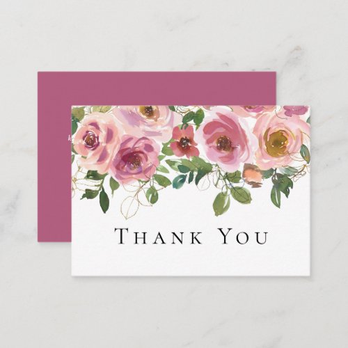 BUDGET Sympathy Floral Funeral Thank You Note 
