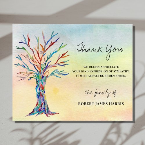Budget Sympathy Funeral Memorial Tree Thank You 