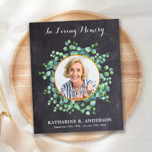 Budget Sympathy Funeral Thank You Card Eucalyptus