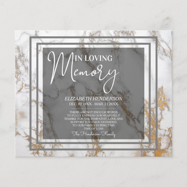 Budget Sympathy In Loving Memory. Flyer (Front)