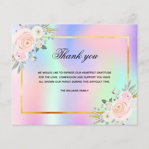 Budget sympathy rainbow thank you photo