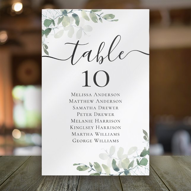 BUDGET Table No Seating Chart Menu Card (Creator Uploaded)