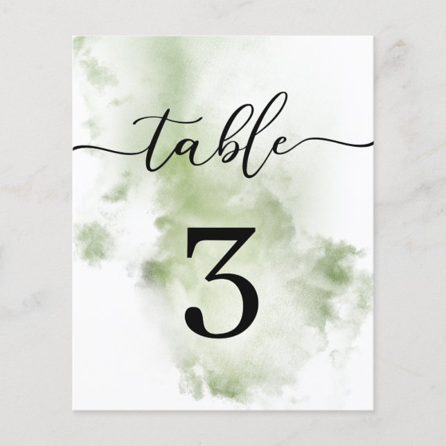BUDGET/Table Number. Flyer (Front)