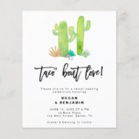 Budget Taco Bout Love Casual Wedding Invitations