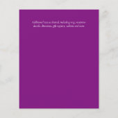 BUDGET Teal Orange Leaves Wedding Invitation (Back)