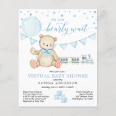 Budget Teddy Bear Virtual Baby Shower Invitation (Front)