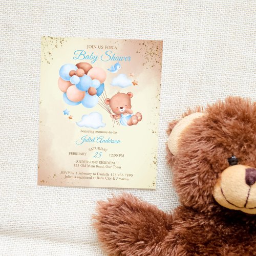 Budget teddy bear with balloons budget baby shower