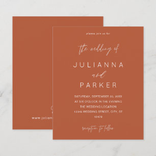 Budget Terra Cotta MOD Calligraphy Wedding