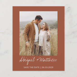 Budget Terra Cotta Save The Date Invitation Flyer