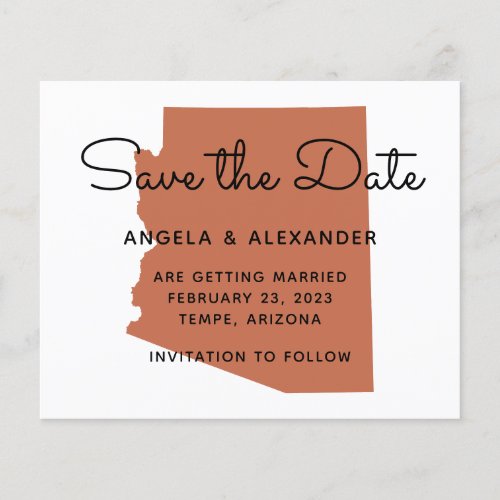 Budget Terracotta Arizona Wedding Save The Date