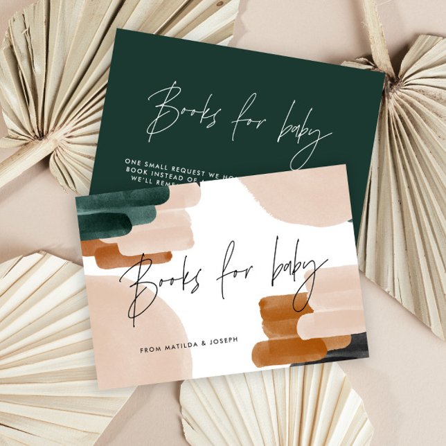 budget terracotta baby shower books for baby note  card (Creator Uploaded)