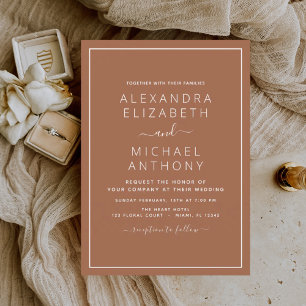 Budget Terracotta Boho Wedding Modern Simple