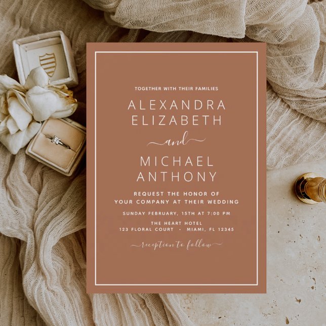 Budget Terracotta Boho Wedding Modern Simple (Creator Uploaded)