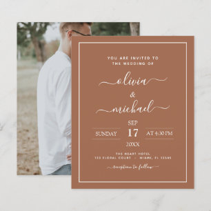 Budget Terracotta Boho Wedding Modern Simple 