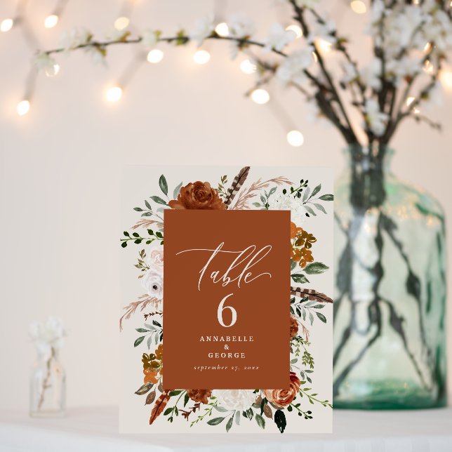 Budget terracotta botanical rustic elegant modern foam board (In Situ (Wedding))