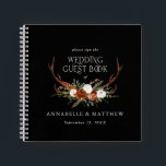 Budget Terracotta floral wedding guest book rustic<br><div class="desc">Terracotta,  natural,  sage green and black floral botanical stag modern rustic elegant arch budget wedding budget guest book favour decor design. Part of a modern collection.</div>