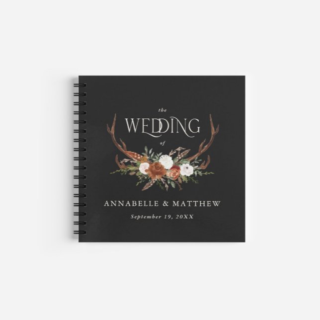 Budget Terracotta floral wedding guest book rustic (Creator Uploaded)