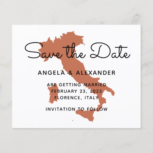Budget Terracotta Italy Wedding Save The Date