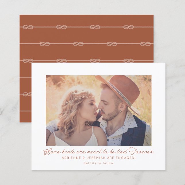 Budget Terracotta Knot Photo Engagement (Front/Back)
