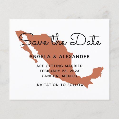 Budget Terracotta Mexico Wedding Save The Date