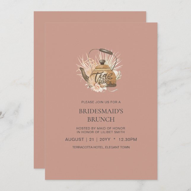 BUDGET Terracotta Monochrome Wedding  (Front/Back)