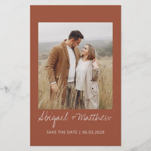 Budget Terracotta Save The Date Invitation  Flyer
