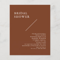 Budget Terracotta Simple Bridal Shower Invitation