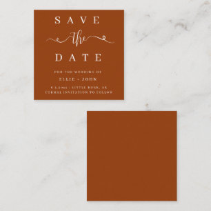 BUDGET Terracotta Wedding Save The Date Invitation
