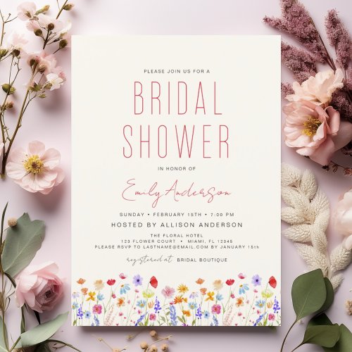 Budget Terracotta Wildflower Bridal Shower