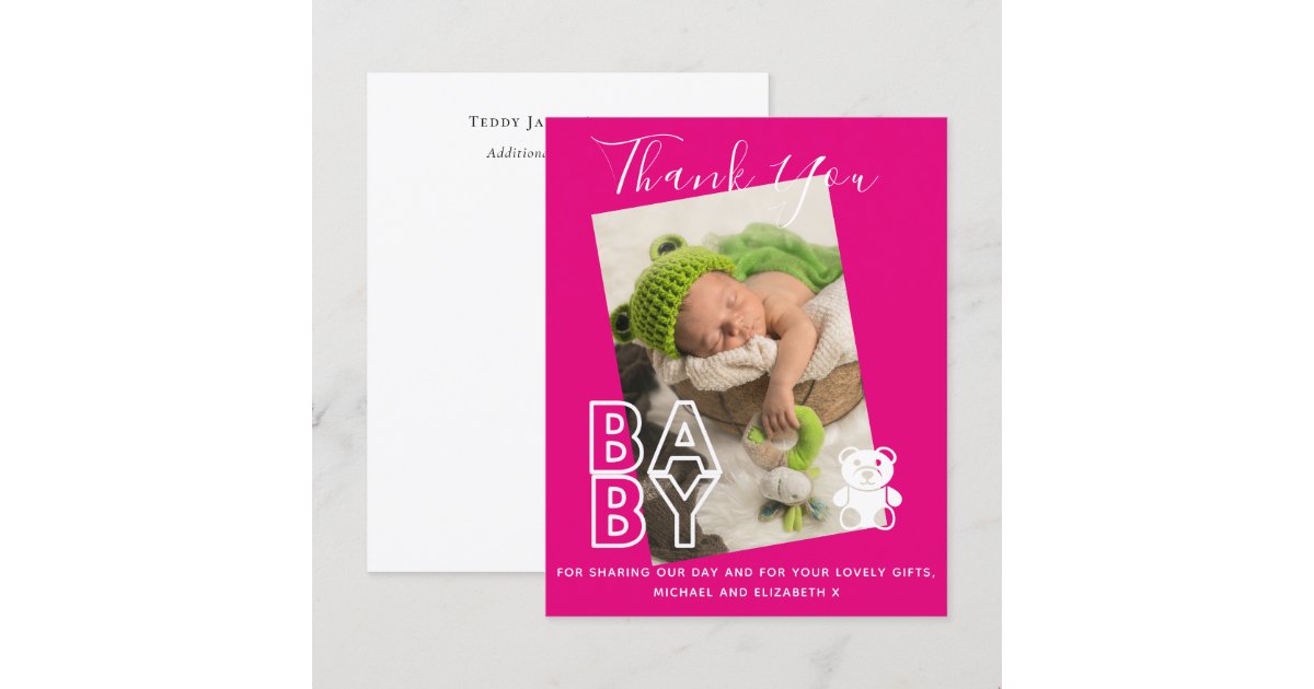 BUDGET THANK YOU Cards New Baby Announcement Zazzle