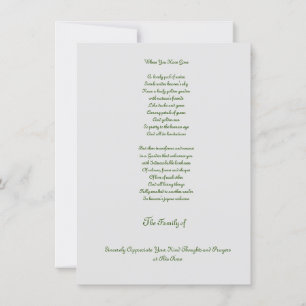 Budget Thank you for condolences sympathy  Card