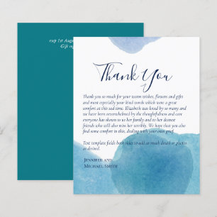 BUDGET Thank You Funeral Memorial Card Templates