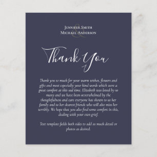 BUDGET Thank You Funeral Memorial Card Templates