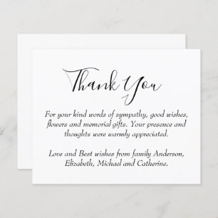 BUDGET Thank You Funeral Memorial Template