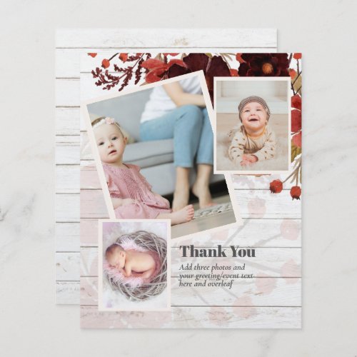 BUDGET Thank You PHOTO Card _ Baby Shower