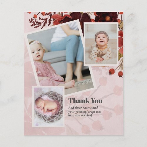 BUDGET Thank You PHOTO Card _ Baby Shower Flyer